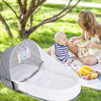 Berceau de Voyage - BabyNest™ - Gris - Bébinou En Voyage