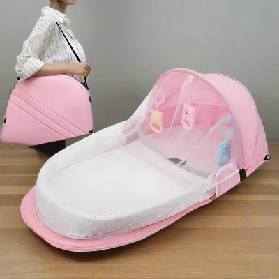 Berceau de Voyage - BabyNest™ - Rose - Bébinou En Voyage