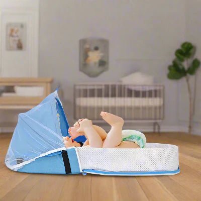 Berceau de Voyage - BabyNest™ - Bleu - Bébinou En Voyage