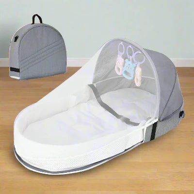 Berceau de Voyage - BabyNest™ - Gris - Bébinou En Voyage