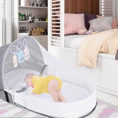 Berceau de Voyage - BabyNest™ - Gris - Bébinou En Voyage