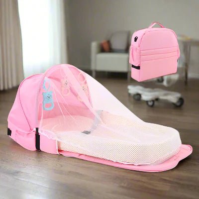 Berceau de Voyage - BabyNest™ - Rose - Bébinou En Voyage