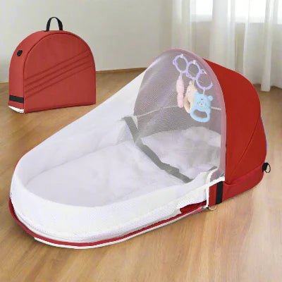 Berceau de Voyage - BabyNest™ - Rouge - Bébinou En Voyage