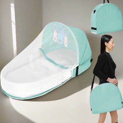 Berceau de Voyage - BabyNest™ - Vert - Bébinou En Voyage