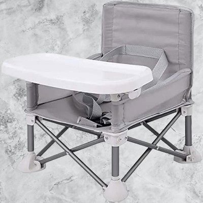 Chaise Pliante - BabyBoosterSeat™ - Gris - Bébinou En Voyage