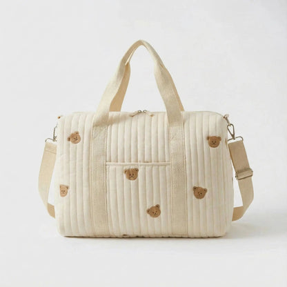 Sac à langer | Élégance Ours Brodé - Bébinou En Voyage