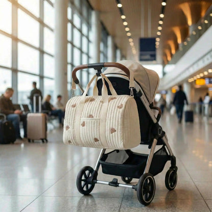 Sac à langer | Élégance Ours Brodé - Bébinou En Voyage